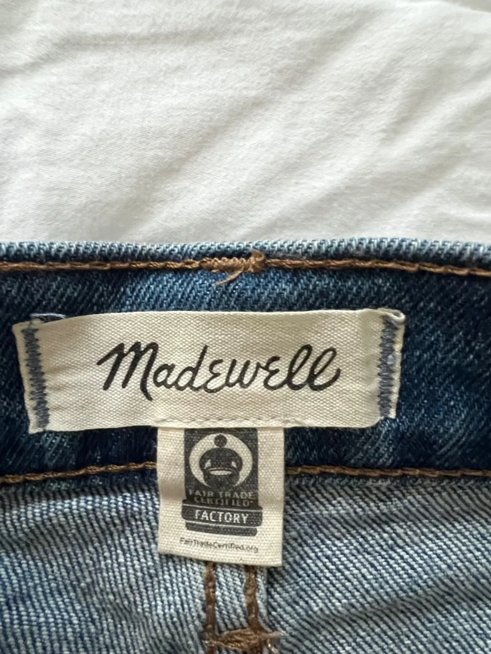 Madewell High-Rise Denim Shorts Size 25 Cuffed Distressed Blue